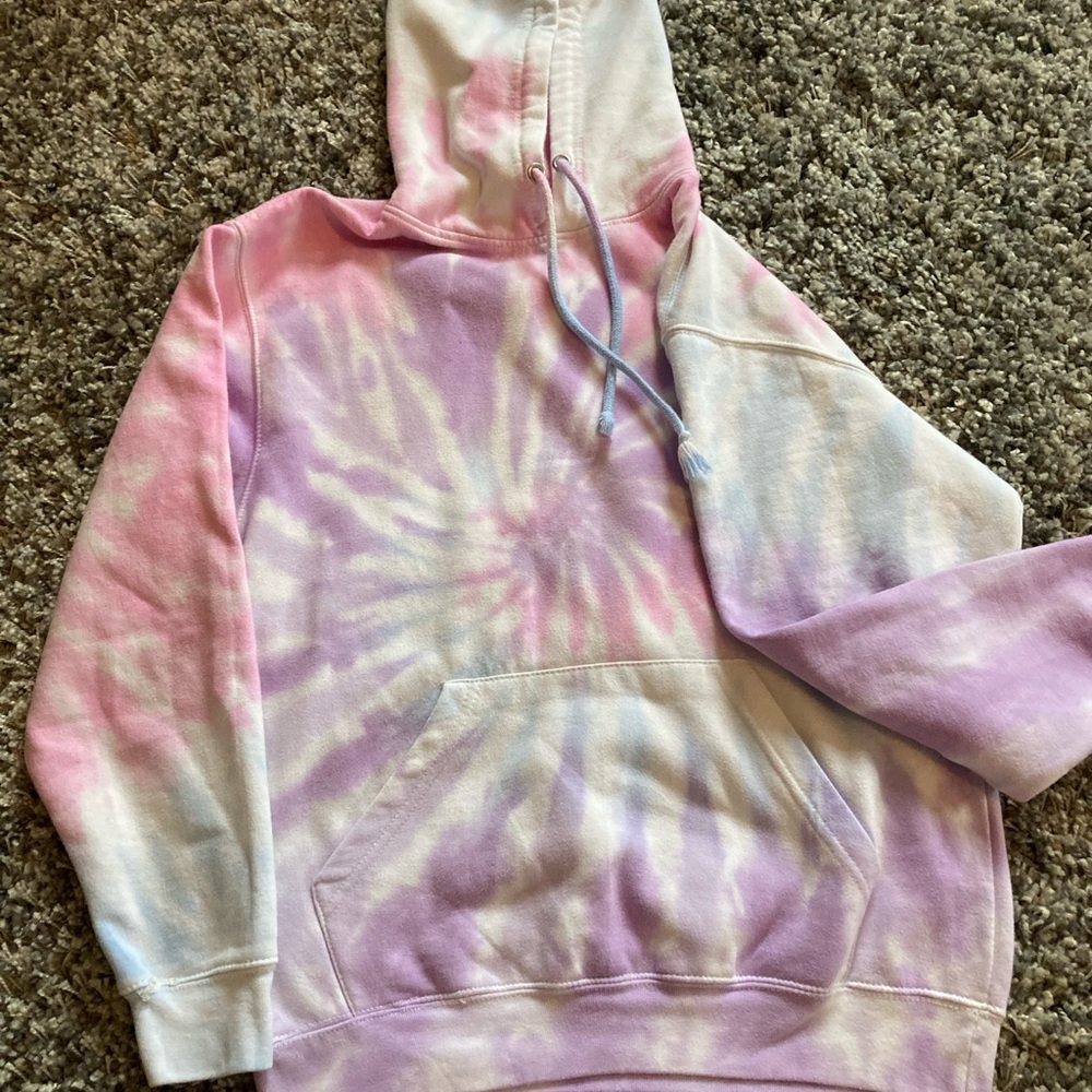 Tie dye hoodie sweatshirt pink purple and blue